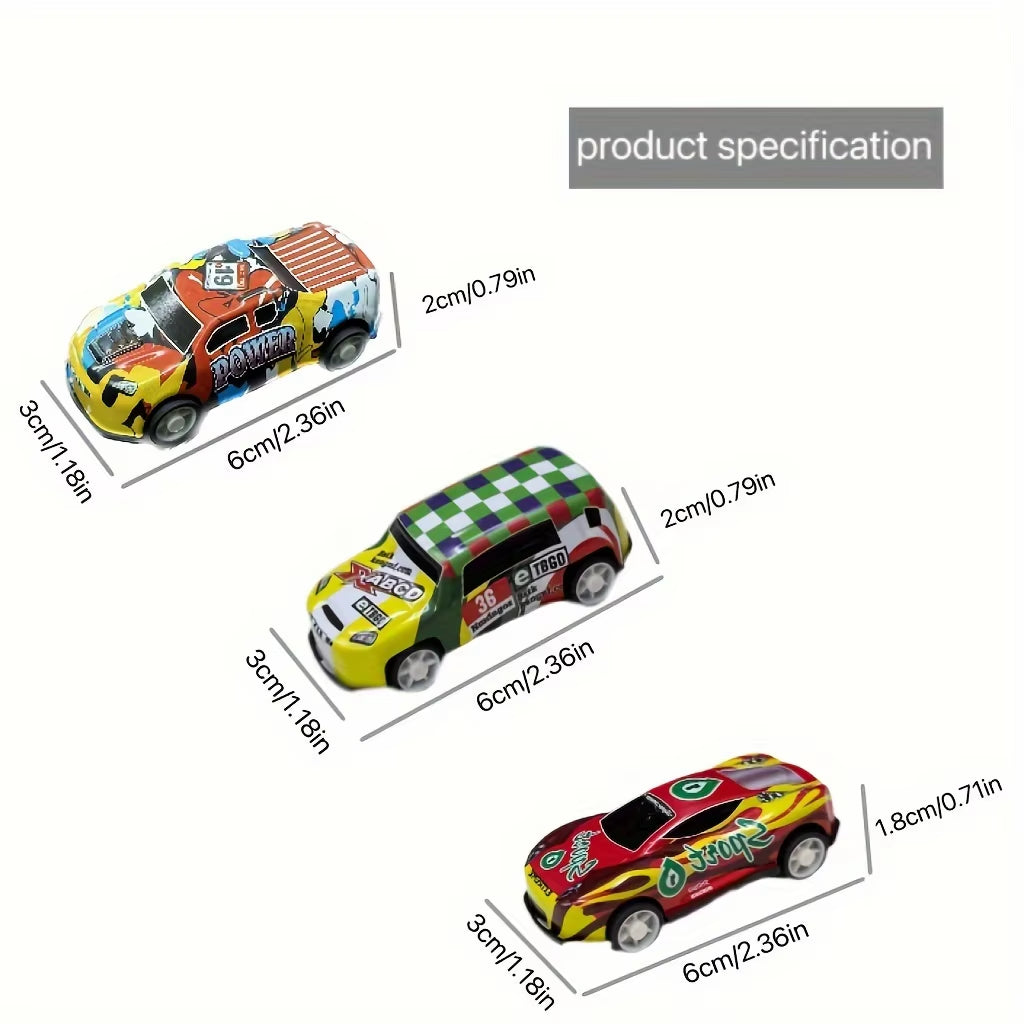 Lot de 10 Mini Voitures à Inertie – Modèles Diecast en Alliage et Plastique | Jouets de Course pour Enfants, Cadeau d’Anniversaire