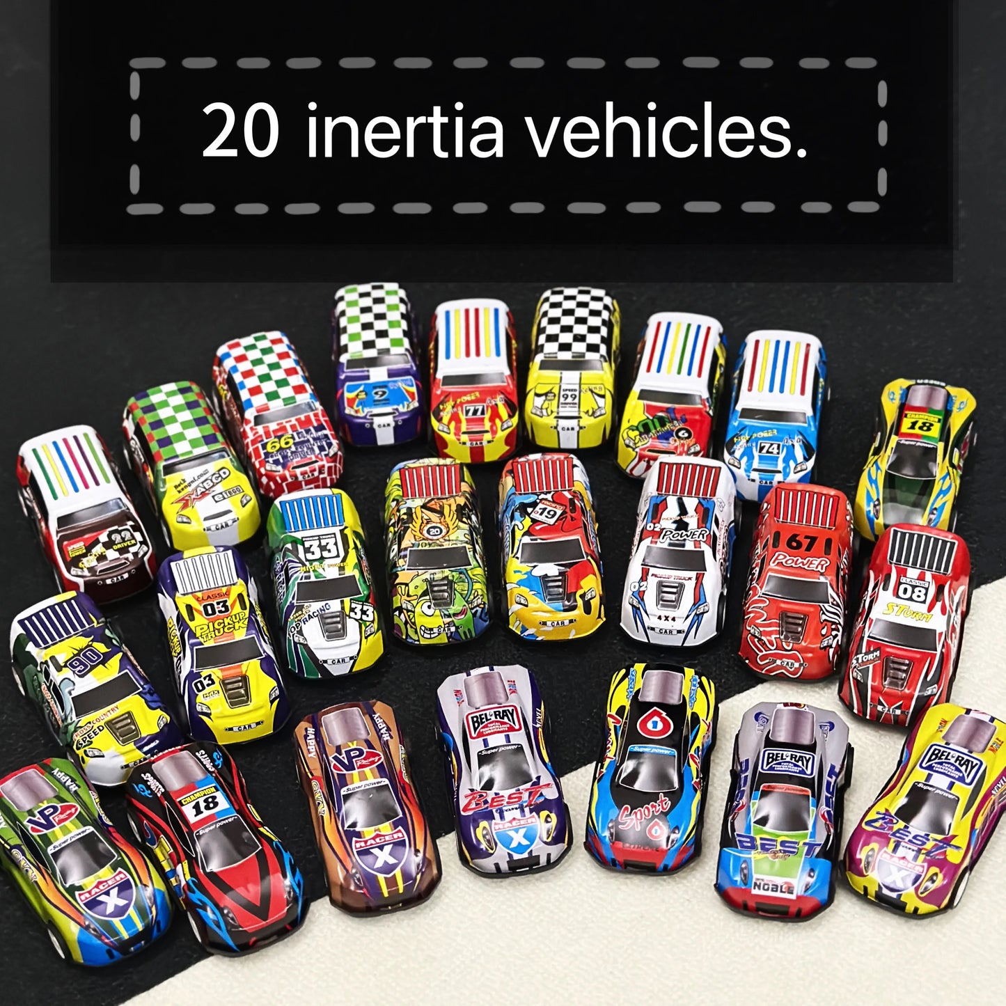 Lot de 10 Mini Voitures à Inertie – Modèles Diecast en Alliage et Plastique | Jouets de Course pour Enfants, Cadeau d’Anniversaire