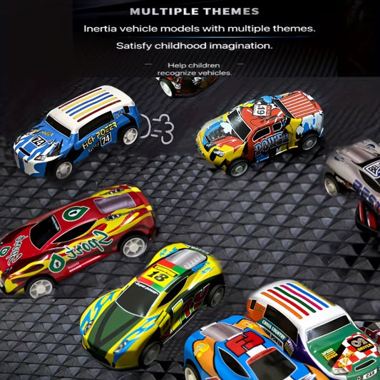 Lot de 10 Mini Voitures à Inertie – Modèles Diecast en Alliage et Plastique | Jouets de Course pour Enfants, Cadeau d’Anniversaire