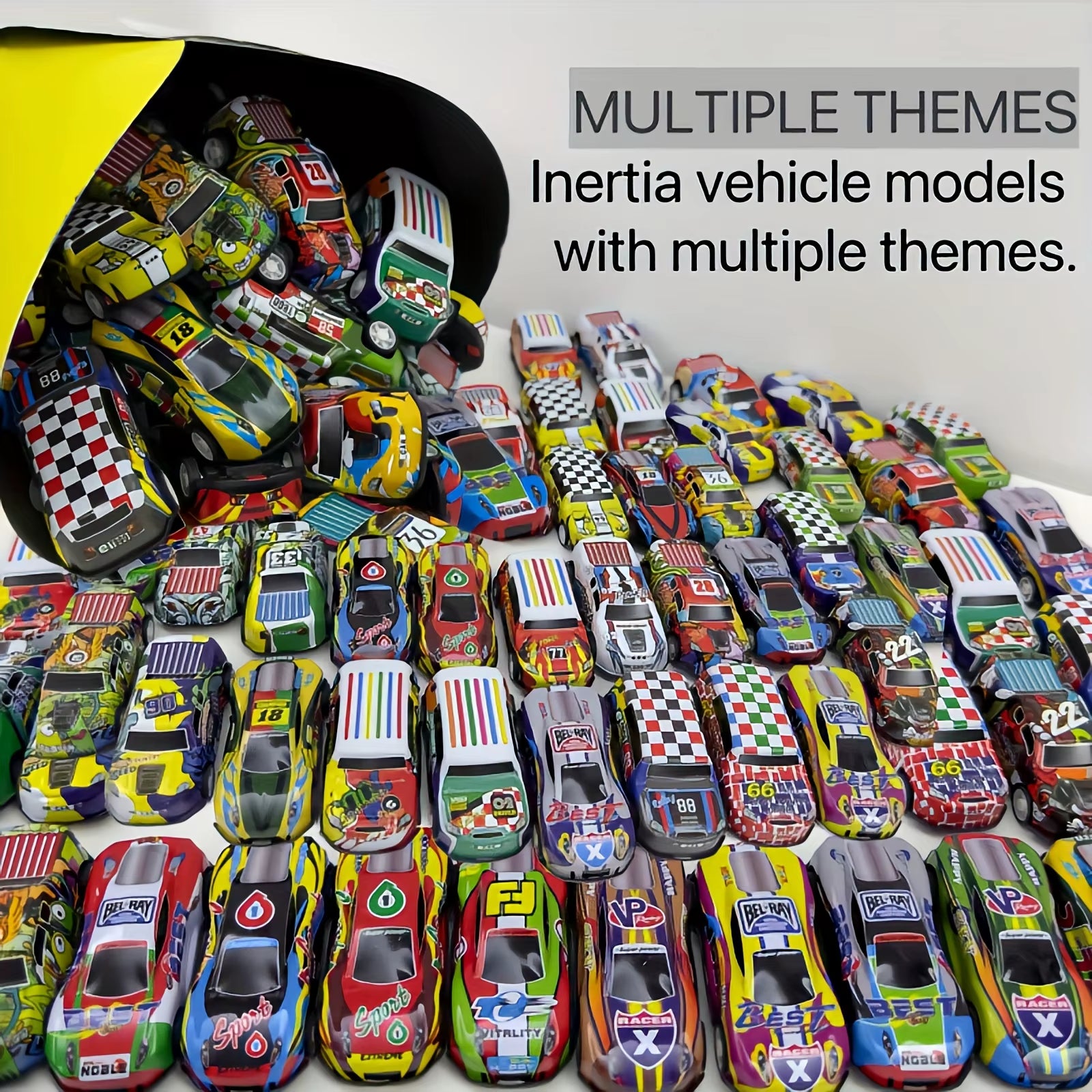 Lot de 10 Mini Voitures à Inertie – Modèles Diecast en Alliage et Plastique | Jouets de Course pour Enfants, Cadeau d’Anniversaire