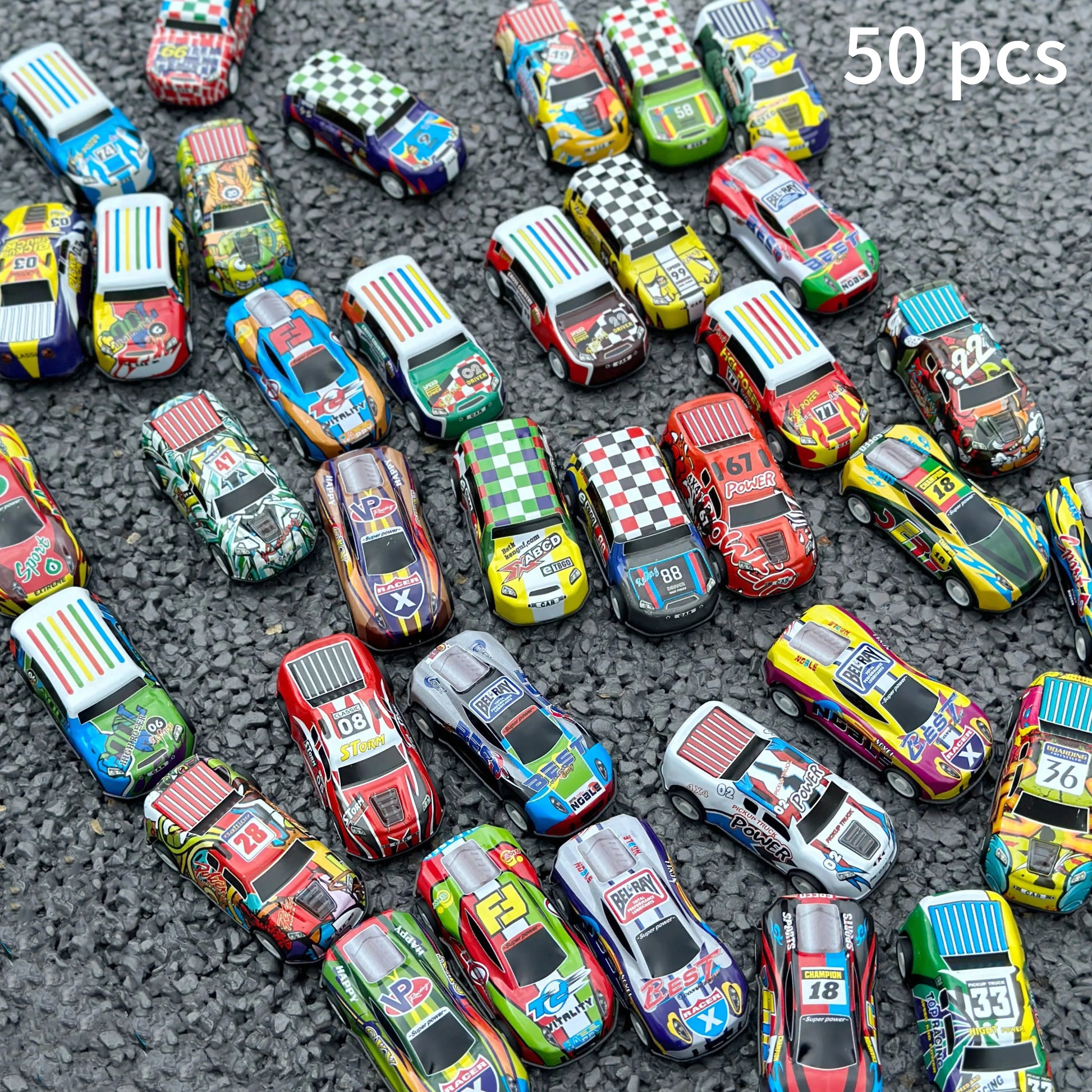 Lot de 10 Mini Voitures à Inertie – Modèles Diecast en Alliage et Plastique | Jouets de Course pour Enfants, Cadeau d’Anniversaire
