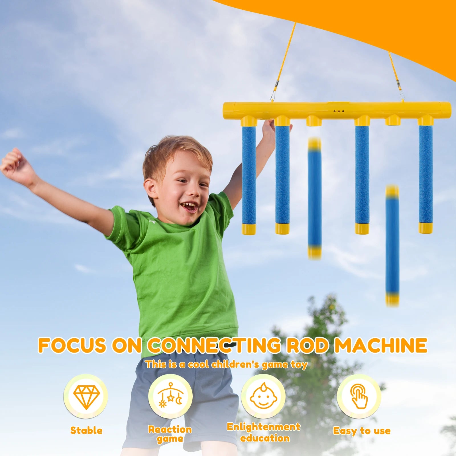 Jeu de bâtons chute rapide – Jouet éducatif interactif parent-enfant | Développe réflexes, vitesse et coordination | Jeu sportif amusant pour enfants