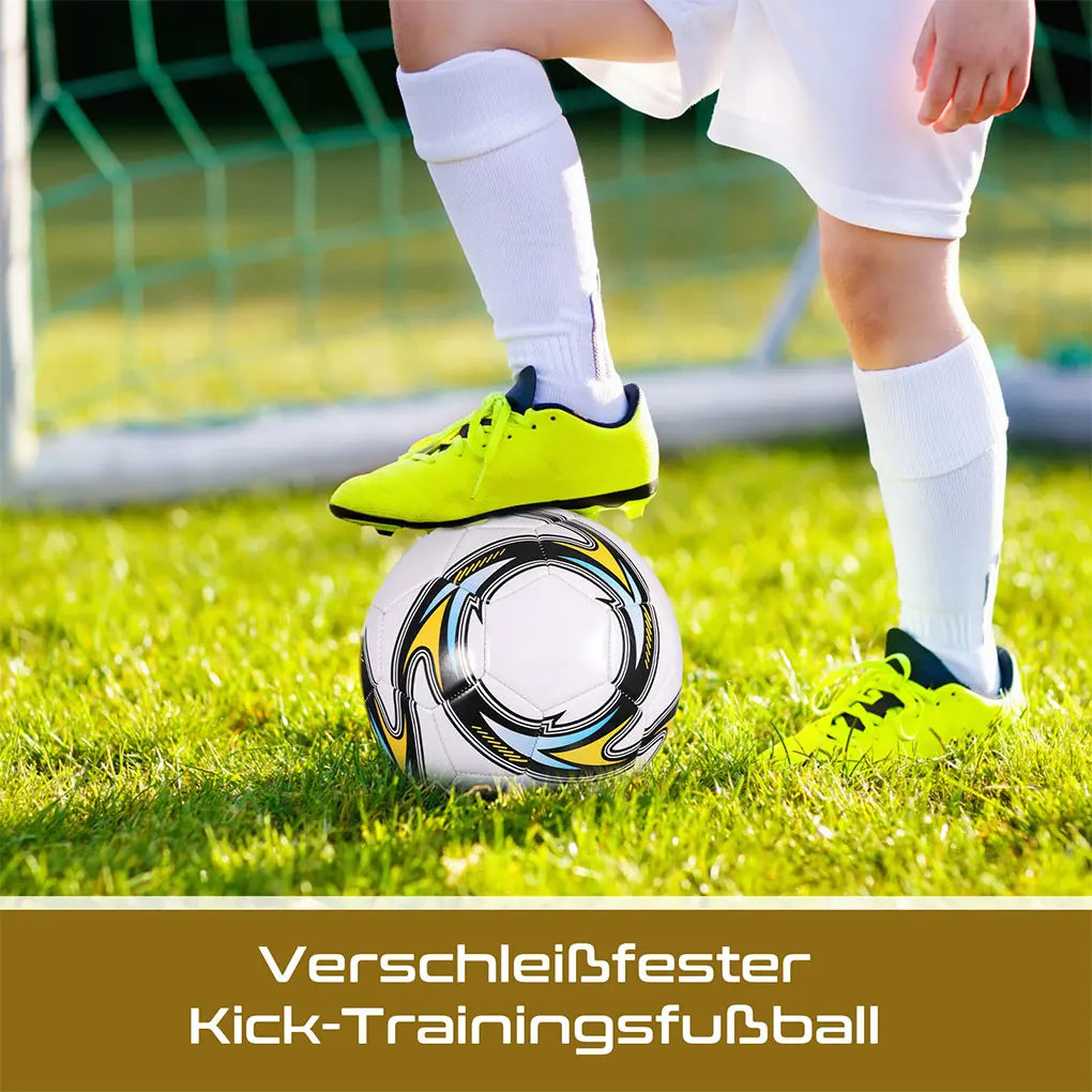 Ballon de Football Taille 5 – PVC Résistant, Anti-Dérapant et Sans Couture, Idéal Entraînement & Match en Plein Air