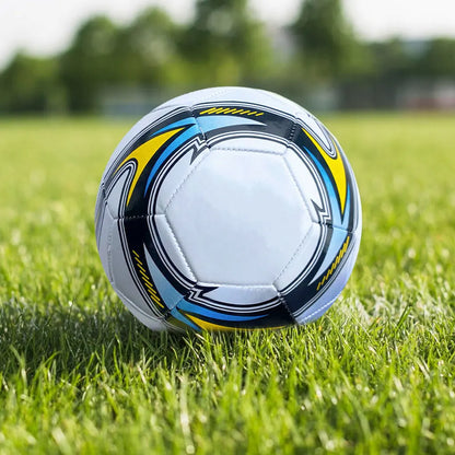 Ballon de Football Taille 5 – PVC Résistant, Anti-Dérapant et Sans Couture, Idéal Entraînement & Match en Plein Air