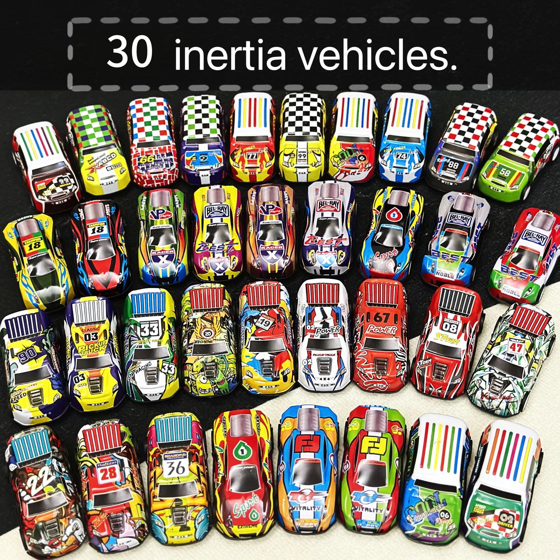 Lot de 10 Mini Voitures à Inertie – Modèles Diecast en Alliage et Plastique | Jouets de Course pour Enfants, Cadeau d’Anniversaire